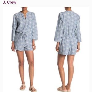 J Crew Mercantile romper with 3/4 sleeves